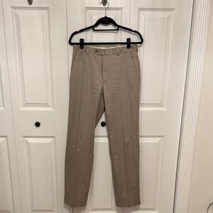 John Varvados Men's Slim Straight Khaki Chino Pants